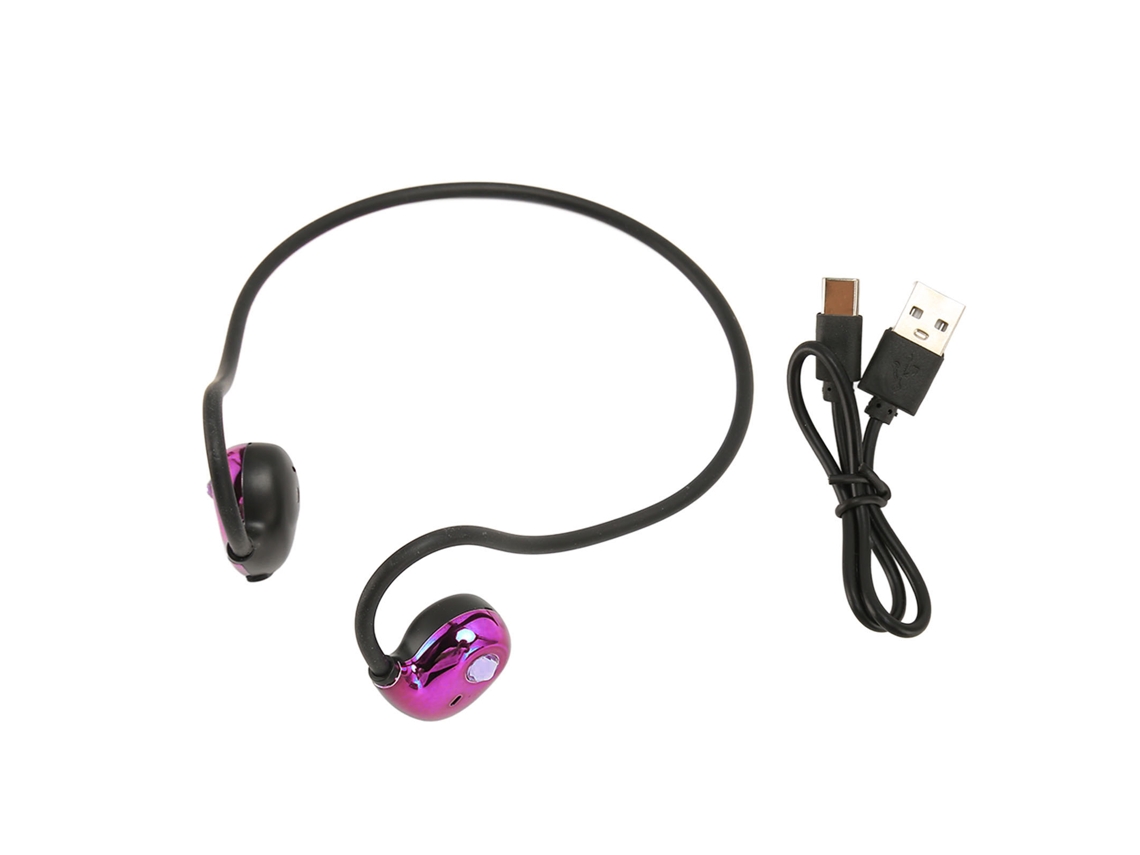Fones De Ouvido De Condução Ao Ar Sem Fio Bluetooth 5.3 Ouvido Aberto Para Corrida Ciclismo Hiking Roxo