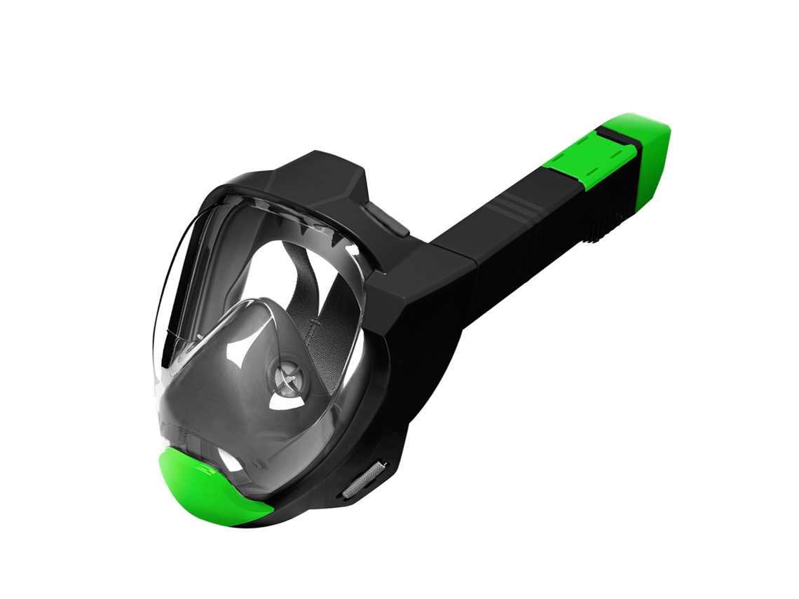 Máscara De Snorkel Integral Con Sistema De Respiración Seca, Visión Panorámica De 180°, Antivaho Y Antifugas Para Adultos.