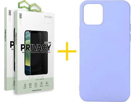 Carcasa + 2 Protectores de Pantalla para iPhone 12 Pro Max SKYHE Morado