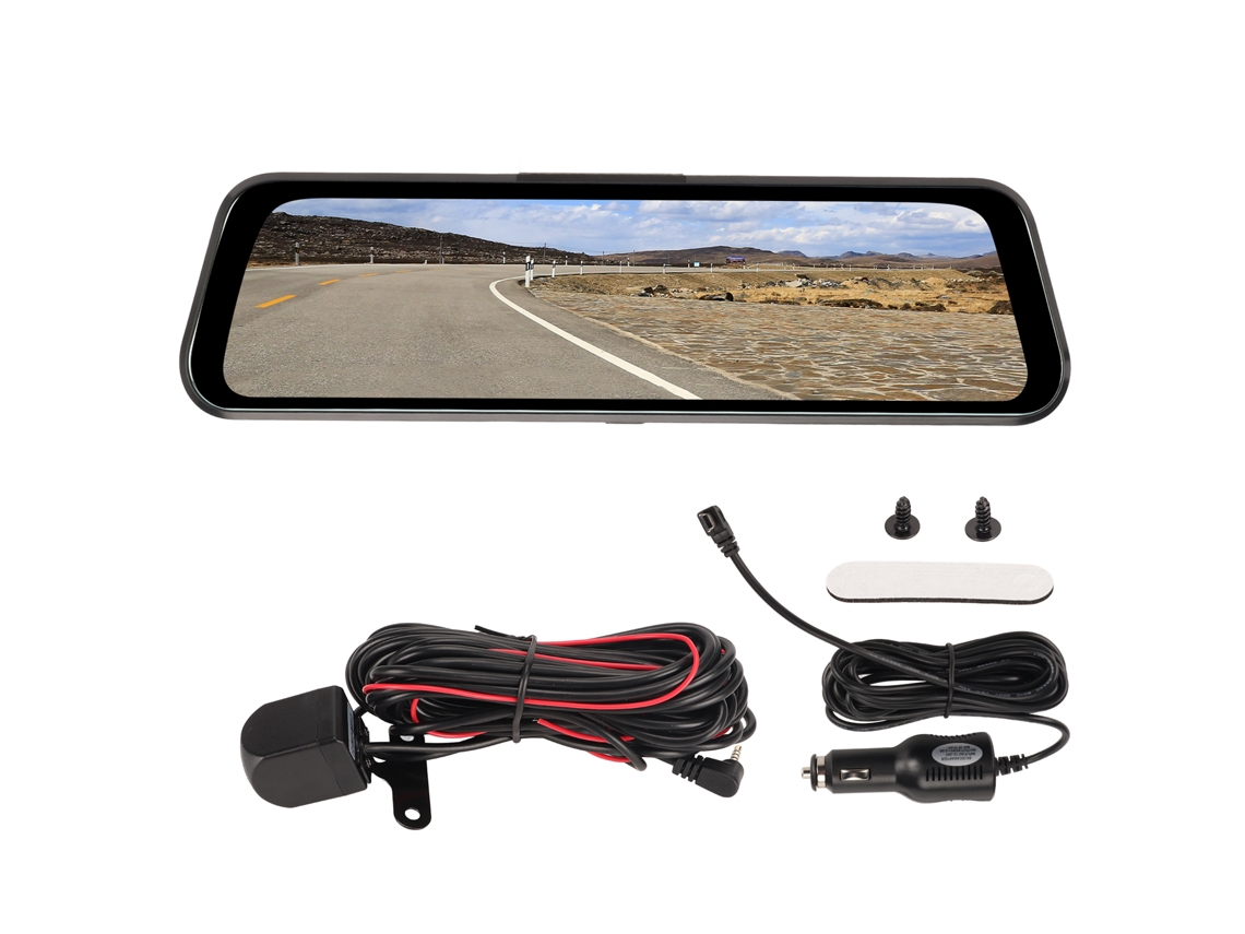 Espejo Retrovisor De 9 Pulgadas Para Coche, Grabadora De Vídeo 2k Hd, Visión Nocturna, Conexión Wifi, Ángulo Amplio De 170 Grados, Control De Voz, Cá