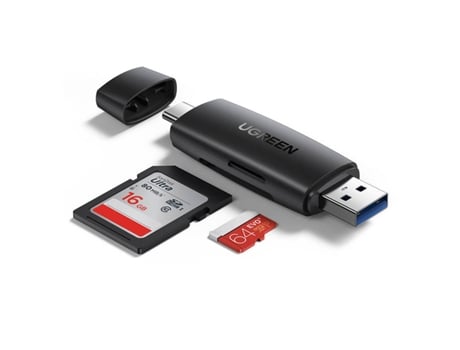 Lector de tarjetas UGREEN CM304 2 en 1 USB-A USB-C