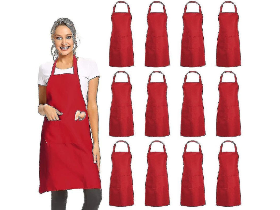 12 Avatares Sencillos Con 2 Bolsillos - Avatares Comerciales Unisex Negros En Paquete A De 30x25 Pulgadas, Ligeros Y Duraderos.