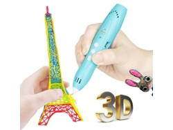 Bolígrafo 3D para niños mayores de 4 años Bolígrafo de impresión 3D para entrenamiento de pensamiento 3D Bolígrafo 3D inalámbrico con 2 velocidades de BISBISOUS