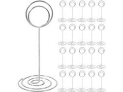 Juego De 30 Tarjeteros Multifuncionales De Metal Plateado, Clips Resistentes Para Notas, Ideales Para La Oficina.