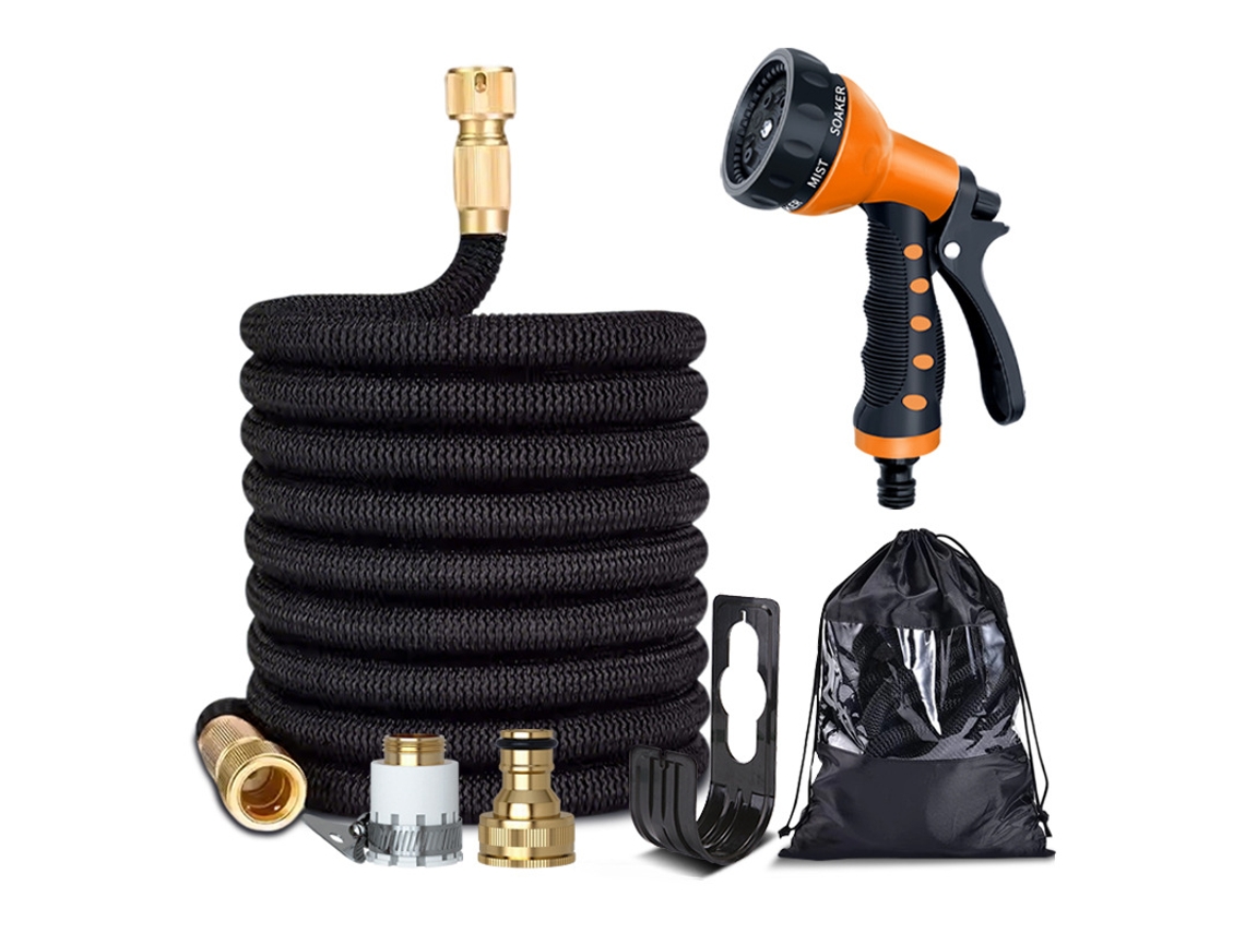 Manguera Extensible Magic Hose Chrui 30m Boquilla 8 Funciones (naranja)