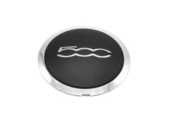 Tapacubos De 133 Mm Compatibles Con Fiat 500, Tapacubos Centrales Plateados