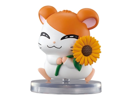 Hamtaro Figura Anime Hamster Berbaris Makan Biji Melon Gashape Kartun PVC Tokoh Aksi