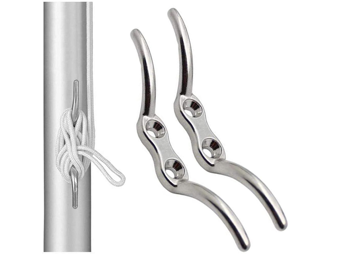 Yncm-2 Ganchos De Acero Inoxidable Para Asta De Bandera, Ganchos De Cuerda, Accesorios Multiusos Y Duraderos Para Asta De Bandera.