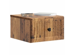 Maison Exclusive - Mesita De Noche De Pared Con Cajón 2 Pcs Madera Envejecida