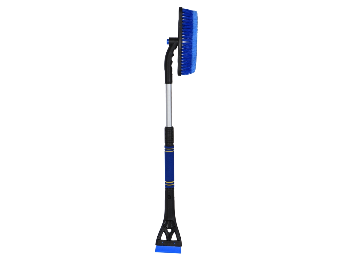 Raspador de hielo extensible multifuncional 3 en 1 para coche, cepillo para nieve, pala, herramientas de limpieza, color azul