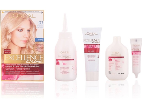 Tinte de Cabello L'OREAL PARIS Excellence 03 Rubio Ultra Claro Ceniza (1 Un)