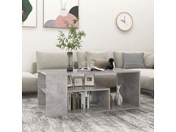 Mesa de Centro Apoyo 100X50X40 cm Contrachapado Gris Cemento