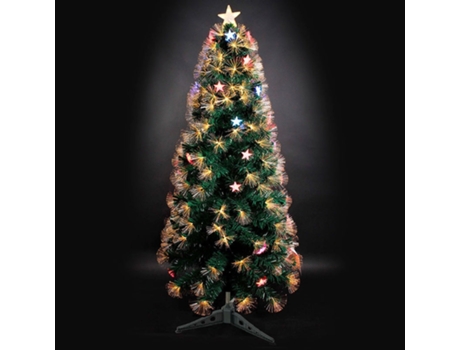 Árbol de Navidad Verde Artificial con Estrellas Luces Cálidos incorporados 90cm