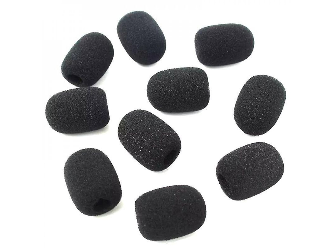 100 Unidades De Fundas De Espuma Negra Para Micrófono/auriculares, Rejilla Protectora De 30 Mm X 8 Mm