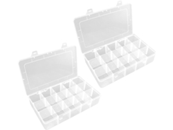 Caixa Organizadora Nuobesty Em Plástico Abs Para Peças Pequenas, Com Divisórias E Ideal Para Joias.