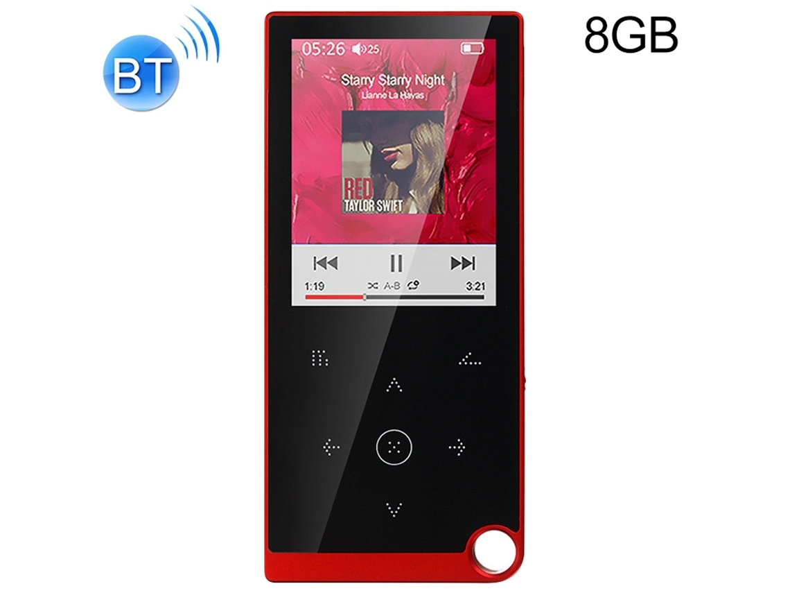 Reproductor de audio deportivo CSYY E05, MP4/MP3, 8 GB, Bluetooth (rojo)
