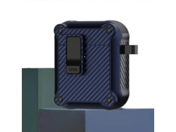 Estuche protector de fibra de carbono GIECY para auriculares con interruptor magnético automático