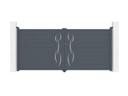 Puerta batiente de aluminio life 3,5m H.160cm