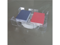 Porta cartas giratorio con bandeja y caja de póker con 2 pares de barajas