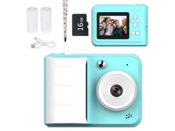 Cámara S7 1080p Pantalla De 2.4 Pulgadas Cámara Digital Para Niños Impresora Tarjeta De 16 Gb Azul Gertiz