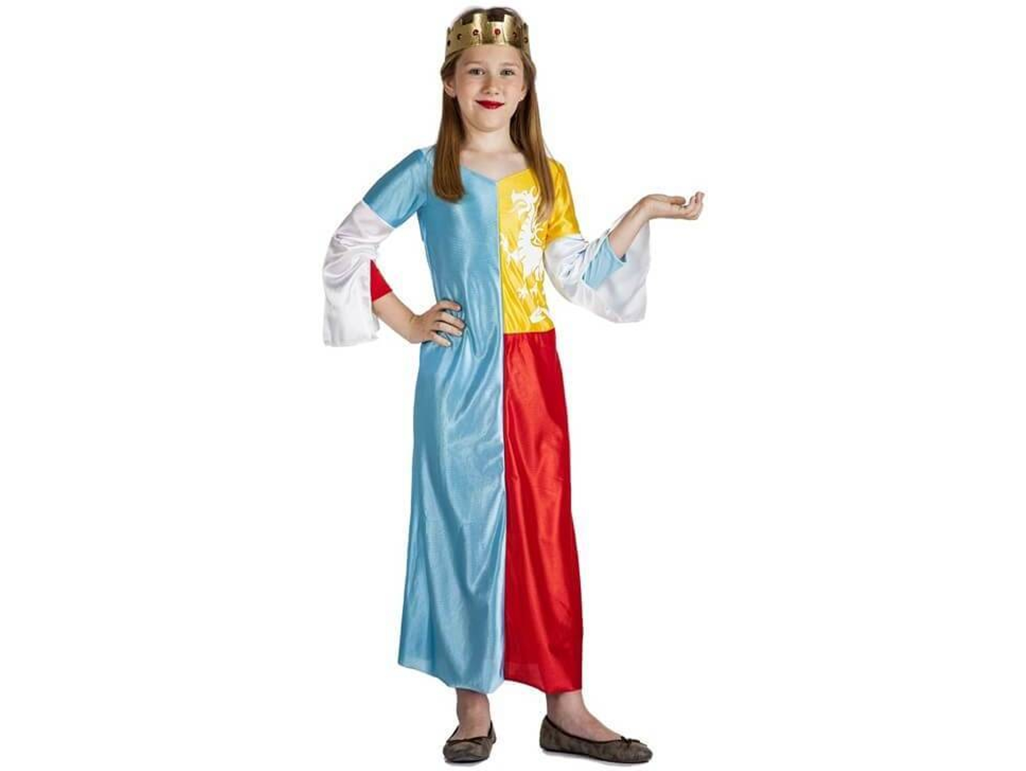 Disfraz de Niña DISFRAZZES Reina Medieval (Talla: 7 a 9 años)