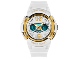 Reloj Electrónico Luminoso Simple Y Fashion Para Estudiantes Mujer Sanda (blanco)