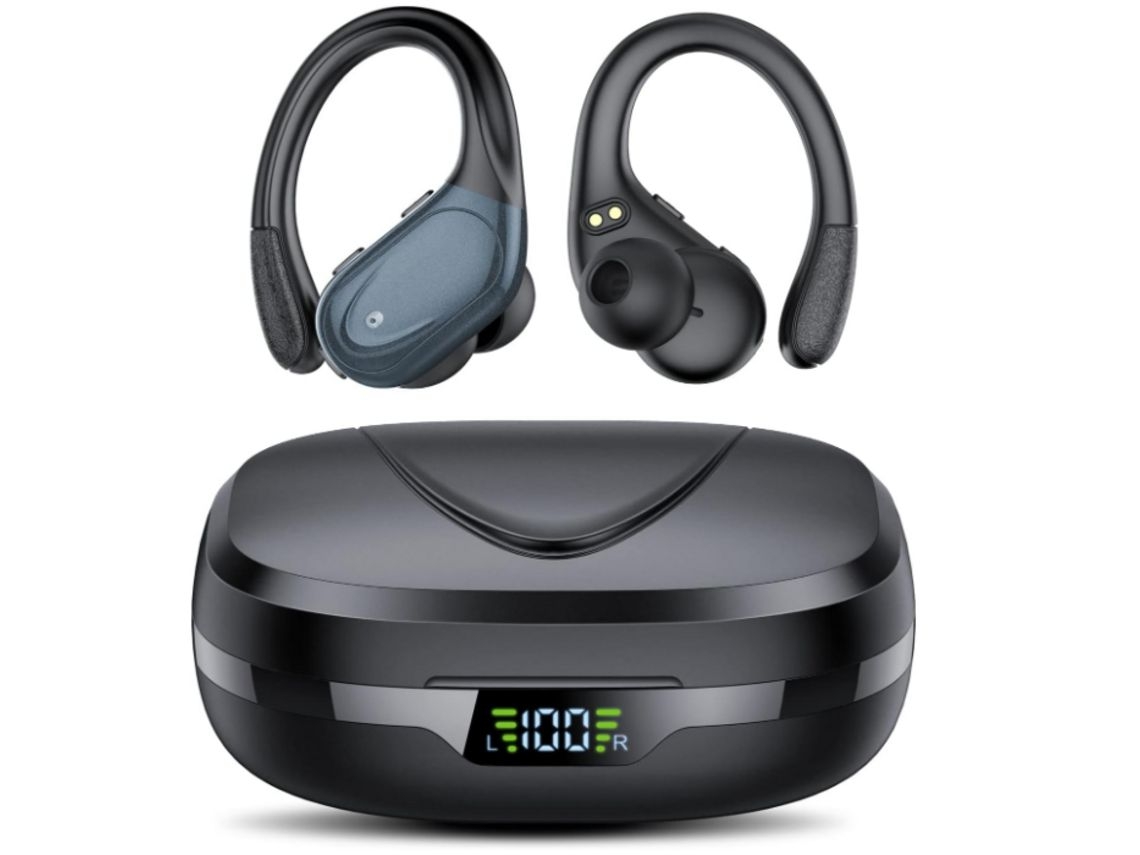 Auriculares Sin Horas Reproducción De Audio Estéreo Hd Led Incorporado YEMAESRE Tela Bluetooth Negro
