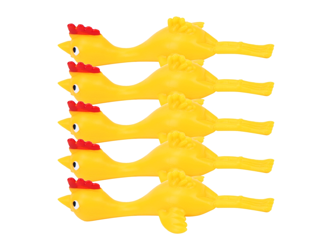 5pcs Juguete Elástico De Pollitos Para Dedos Divertido Juguete De Pollos Estirable Para Niños Bebés