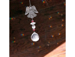 Colgante moderno para coche con ángel y chakra de cristal arcoíris