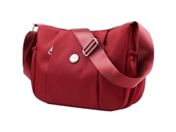 2026-bolsa Cruzada De Nylon Simple Para Mujer Ligera Bandolera Resistente Al Agua Color Vino