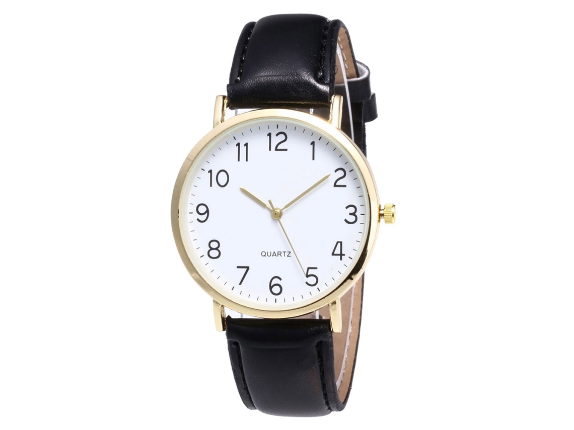 Elegante Reloj De Pulsera De Cuarzo Para Hombre Y Mujer, Color Dorado.