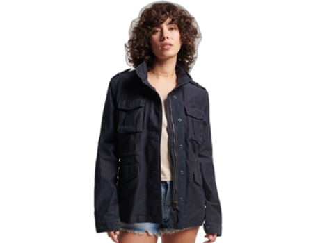 Abrigo para Mujer SUPERDRY (Algodón - XS - Azul)