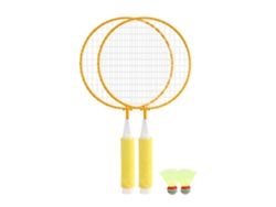 Vlrla-2026set De Raquetas De Bádminton Para Niños Con 2 Pelotas Amarillas Malla Grande Asa Antideslizante