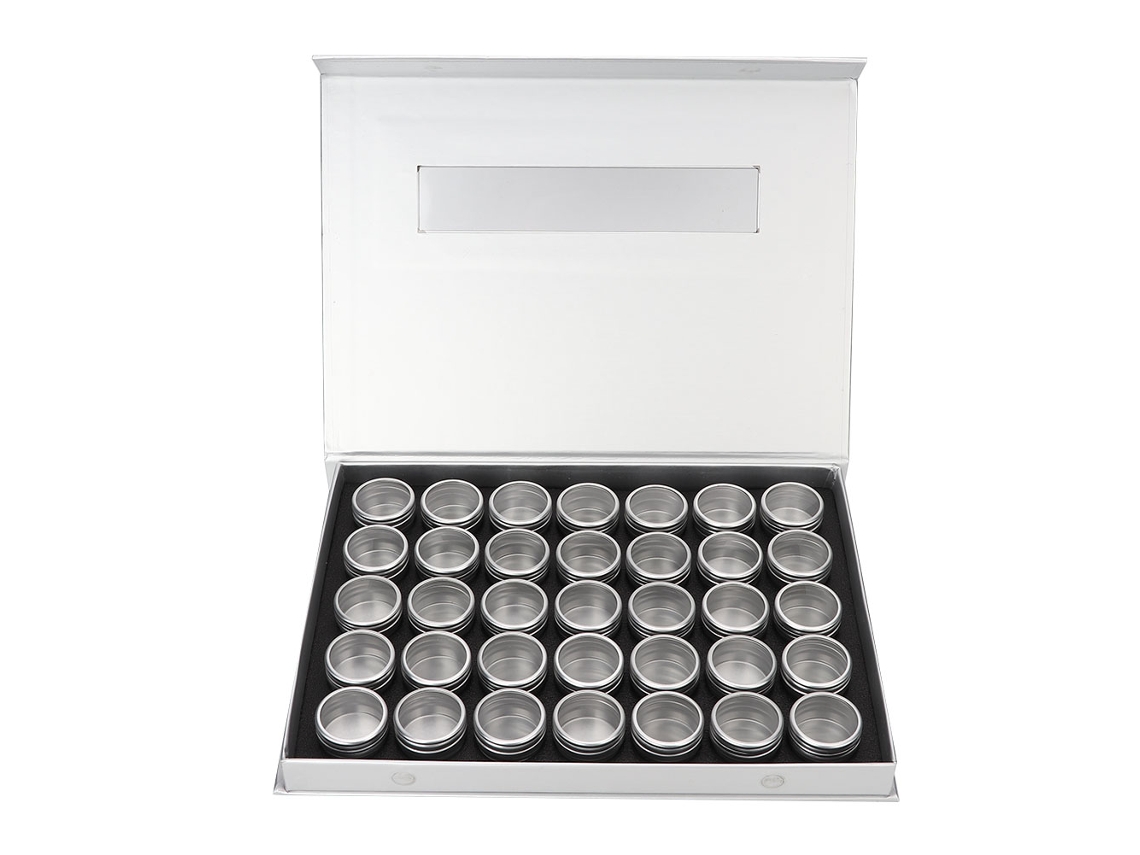 Caixa organizadora Rebe-Nail Art com 35 compartimentos, ideal para guardar strass e acessórios de manicure.