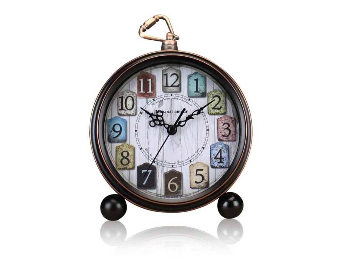 2026-reloj Despertador Retro Clásico De 5 Pulgadas Metálico Sin Tic Tac Silencioso Vintage Antiguo