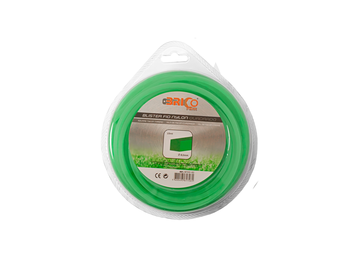 Bricoferr Hilo De Nylon Cuadrado 3,3 Mm 15 M