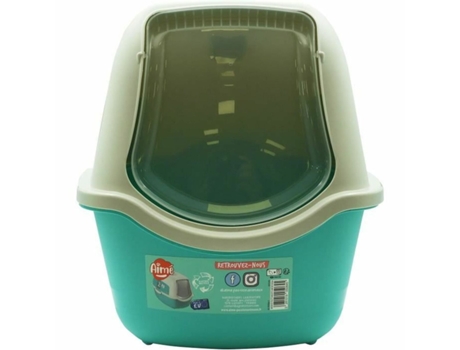 Arenero para Gatos AIMÉ Azul Blanco Plástico