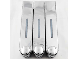 Dispensador de jabón líquido cromado de pared individual, doble y triple Rosewell para baño y cocina