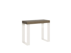 Consola extensible pequeña Tecno gris paloma 90x40/196 cm Itamoby