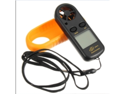 Anemómetro Digital Portátil Con Medidor De Velocidad Del Viento Y Temperatura, Retroiluminación Lcd.