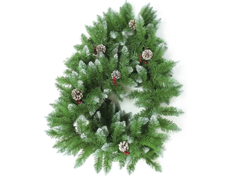 Decoración de Navidad LOLAHOME Guirnalda Verde (270 cm - Plástico)