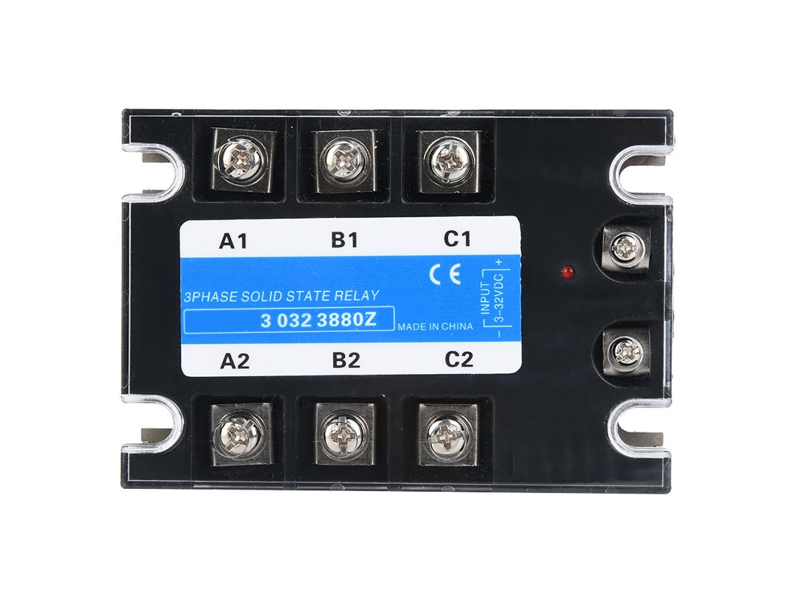 Relé De Estado Sólido Trifásico 3-32 V Cc 80 A Para Máquinas Cnc Y Equipos Eléctricos Berm-3 032 3880z