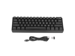Teclado Mecánico Rgb Con 61 Teclas, Modo Inalámbrico Dual, Cable De 2,4 Ghz, Batería Recargable Y Eje Verde.