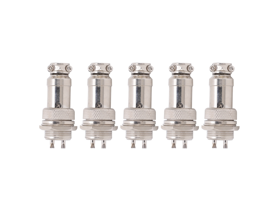 2026velora-conector De Plugue De Aviação Gx16 16mm 2 Pinos 5 Unidades Macho Fêmea Cabo Painel Metal 450v