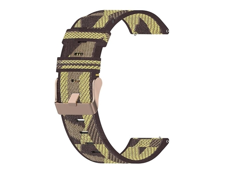 Correa para reloj Garminmove Luxe de nailon amarillo de 20 mm VENISYMLIS