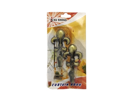 Percha de pared para cortina - Oro - 2 unidades - XU SHENG