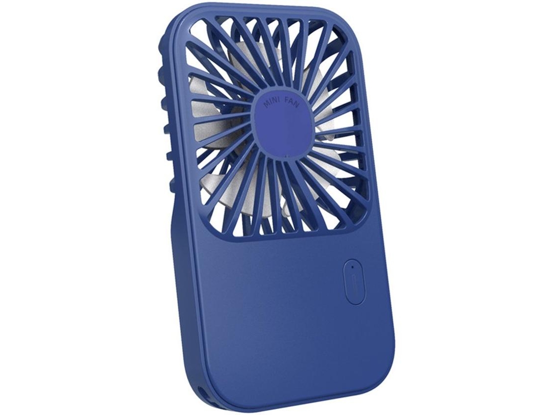 Mini ventilador MDUG, portátil, con soporte plegable y cable.