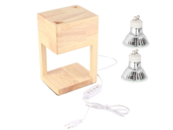 Rebe-lámpara Calentador De Velas Aromáticas Con Regulador De Luz De Madera Para Habitación 110‑240v Enchufe Eu
