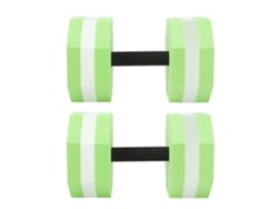 2 Mancuernas Acuáticas De Eva De Alta Densidad Para Ejercicios Acuáticos, Fitness, Rehabilitación Y Piscina - Verde/blanco