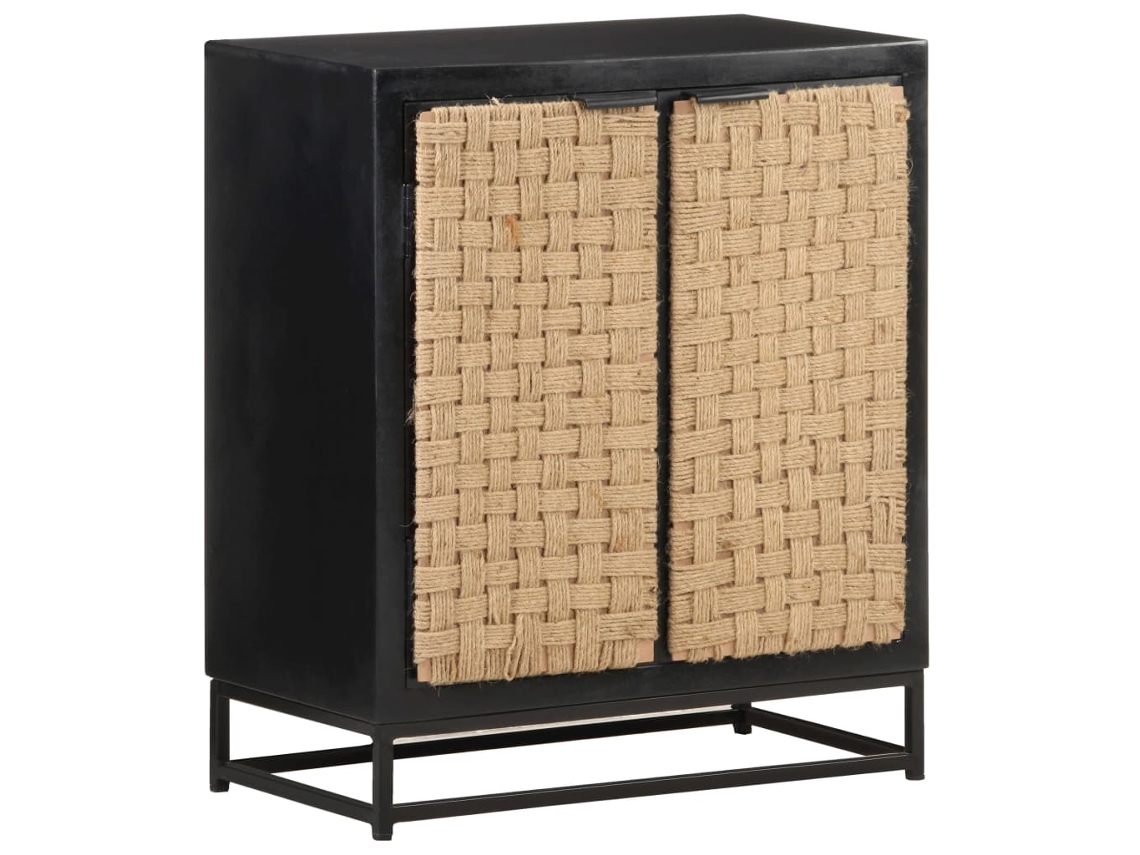Aparador De Madera Maciza De Mango 60x35x70 Cm